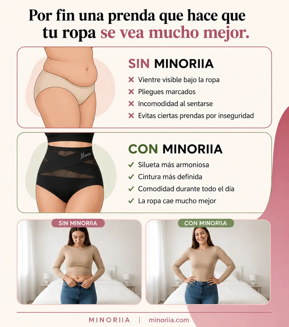 Braga Moldeadora de Tiro Alto  Control de Vientre Sin Costuras